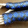 Gloves - Black and Blue Scales